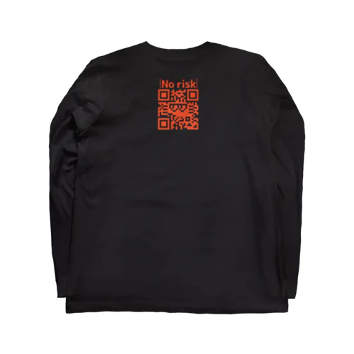 QRコードのりすけ猫(背面) Long Sleeve T-Shirt