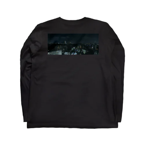 TENRIVER_FILM　応援グッズ　夜の街　背面プリント　前面ロゴ Long Sleeve T-Shirt