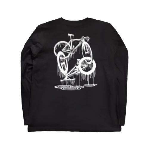 melted bikes #2 (white ink) Long Sleeve T-Shirt