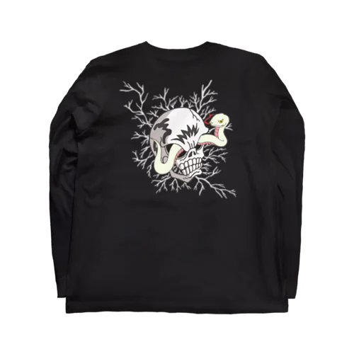 【両面プリント】骸骨と白蛇 2 Long Sleeve T-Shirt