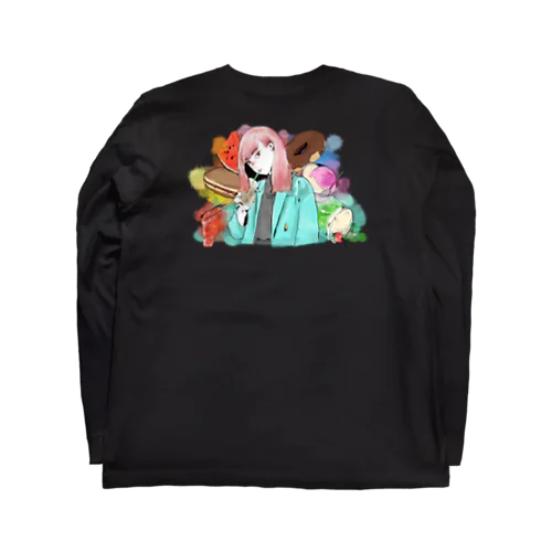 ふらぺちむ 黒 Long Sleeve T-Shirt