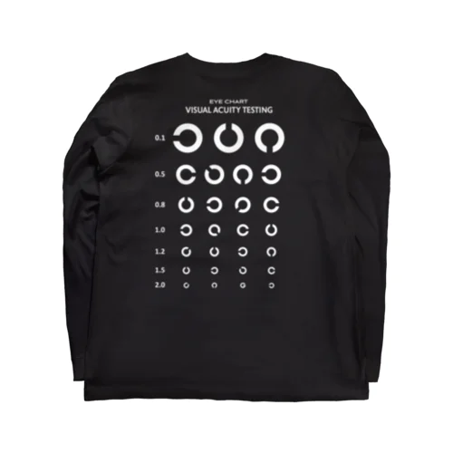 [★バック] Visual Acuity Testing [ホワイト] ロングスリーブTシャツ