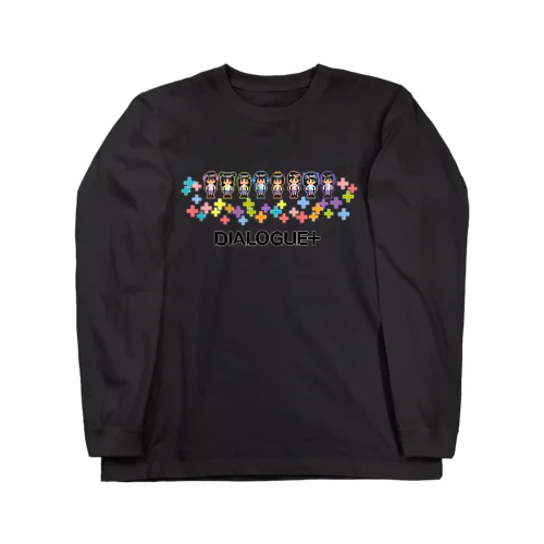 ドットDIALOGUE＋ 箱推しロングスリーブTシャツ(黒) Long Sleeve T-Shirt