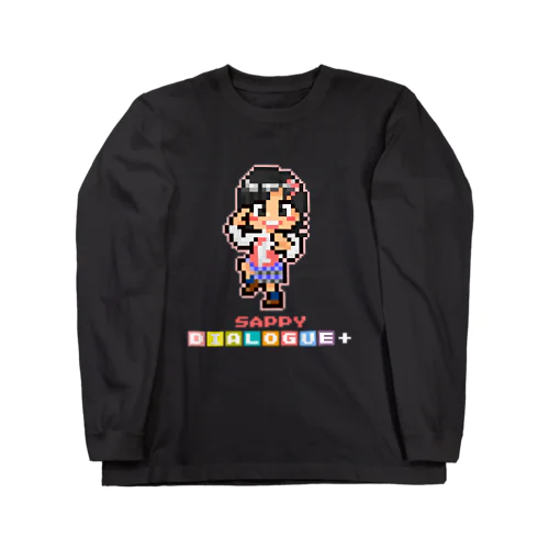 ドットDIALOGUE＋ さっぴ推しロングスリーブTシャツ(黒) Long Sleeve T-Shirt