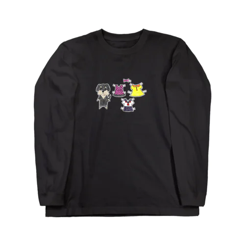 着せ替えチワックス（犬）透過バージョン ロングスリーブTシャツ