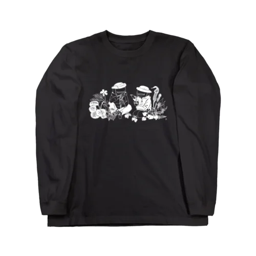 山登りをするかっぱ　ホワイト Long Sleeve T-Shirt