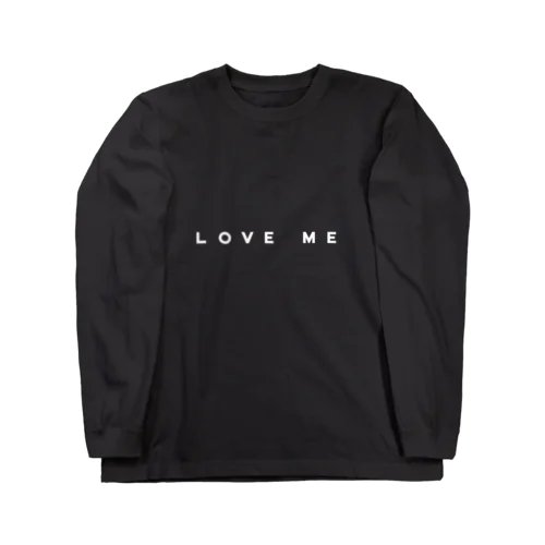 Love me  white ロングスリーブTシャツ