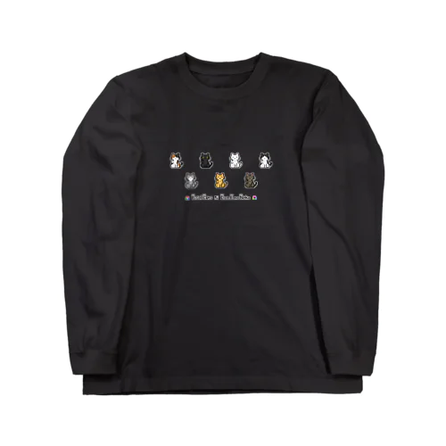 ドット絵の猫（招き猫） Long Sleeve T-Shirt