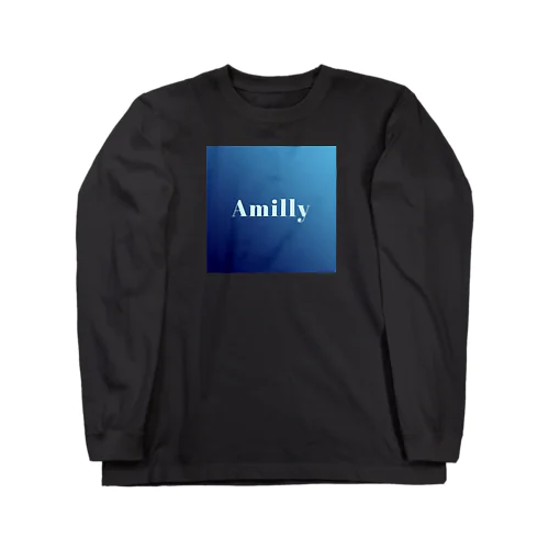 ロイヤルブルーAmillyロゴ Long Sleeve T-Shirt