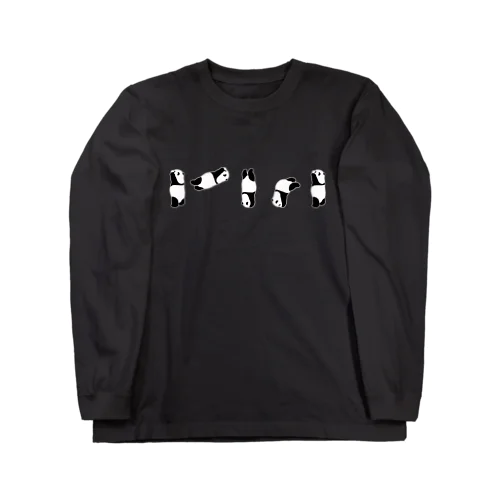 スローモーション＊パンダ（フチドリ有り） Long Sleeve T-Shirt