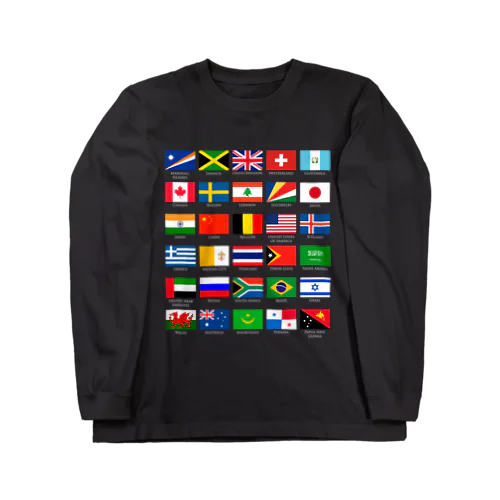 万国旗【T】 롱 슬리브 티셔츠