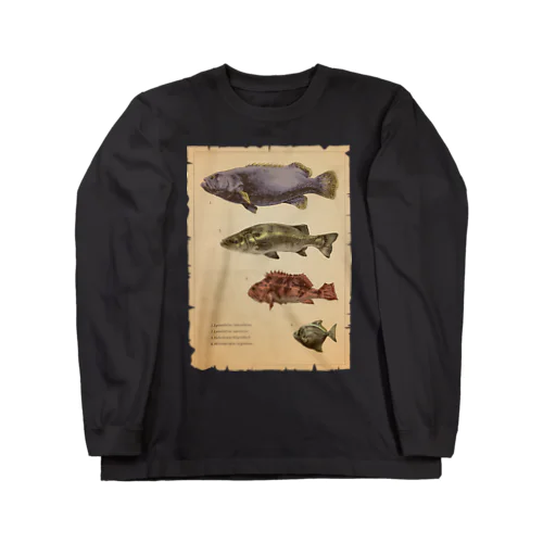 魚類画帳 ロングスリーブTシャツ