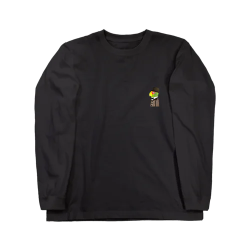 コボウシインコ紳士 背景なし Long Sleeve T-Shirt