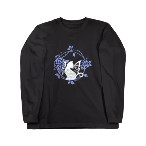 翅猫ミックス　白猫×Bl Long Sleeve T-Shirt