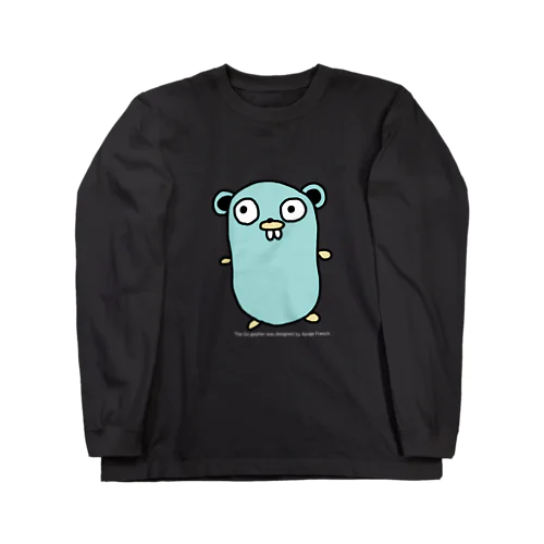 gopherくん　濃色 ロングスリーブTシャツ