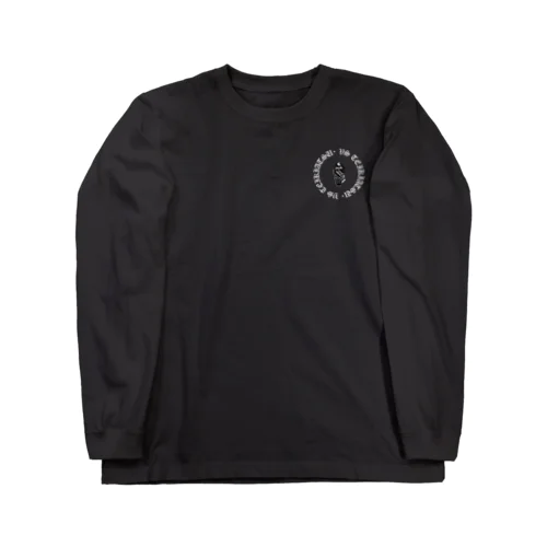 ゆるさん低気圧/濃色向け白文字 Long Sleeve T-Shirt