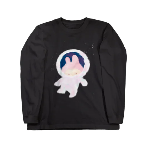 宇宙に行くうさぎちゃん ロングスリーブTシャツ