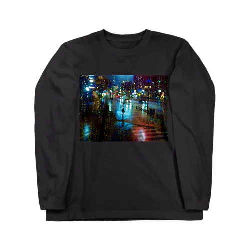 夜の雨 Long Sleeve T-Shirt