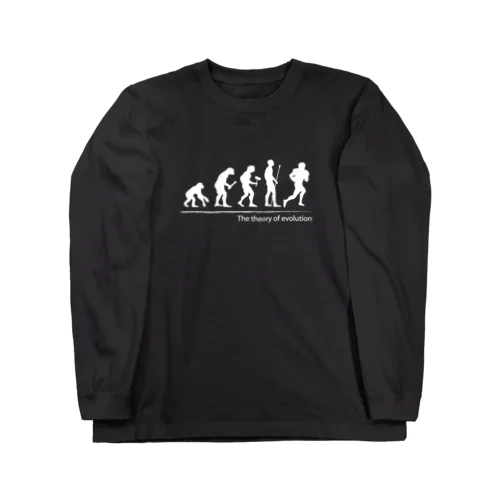 The theory of evolution (American Football) wh Long Sleeve T-Shirt