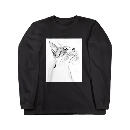 ほっそり猫ちゃん Long Sleeve T-Shirt