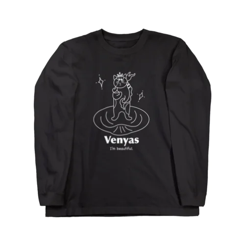 Venyas ☆彡 ヴィーにゃス 〈ホワイト〉 Long Sleeve T-Shirt