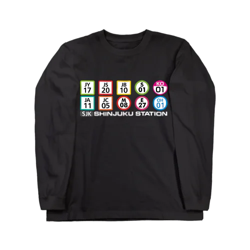 鉄道 総天然色！ 新宿駅ロンT Long Sleeve T-Shirt