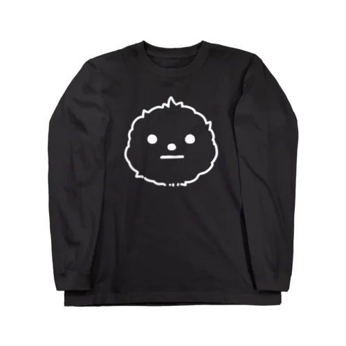 【BIG】真顔まめゆ 白抜き (Tシャツ) Long Sleeve T-Shirt