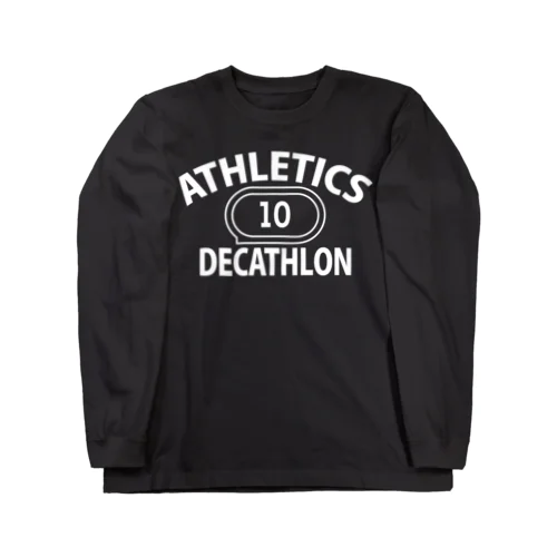 十種競技・白・デカスロン・DECATHLON・陸上競技・じっしゅきょうぎ・2日間・10種・陸上男子・アスリート・選手・陸上部員・有力・確実・候補・有望・応援・日本・実力・メダル・タイム Long Sleeve T-Shirt