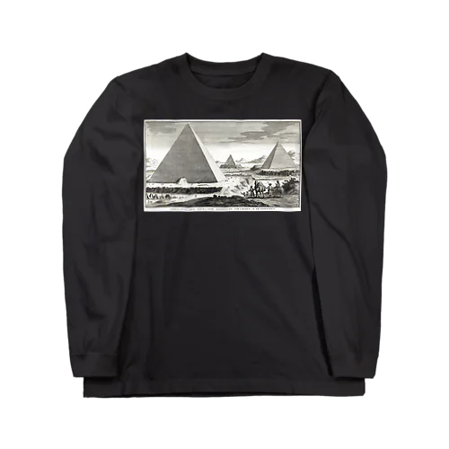 3つのピラミッドのある風景 ヤン・カスパー・フィリップス 1732年～1733年 ロングスリーブTシャツ