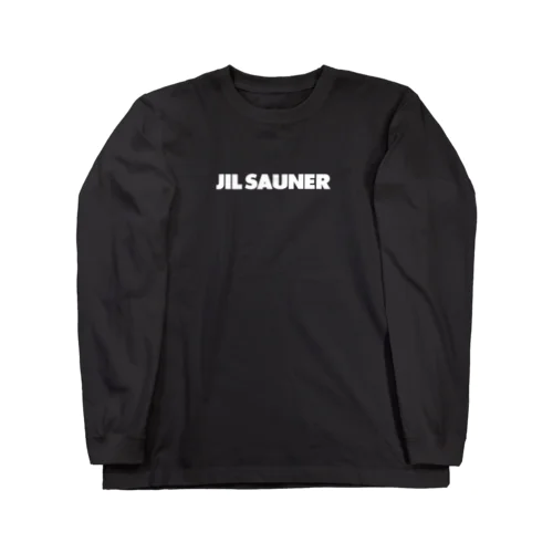 JIL SAUNER-ジルサウナー-胸面配置 白ロゴ ロングスリーブTシャツ