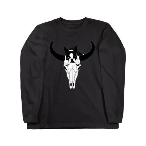 ボストンテリア(牛の頭蓋骨)[v2.8k] Long Sleeve T-Shirt