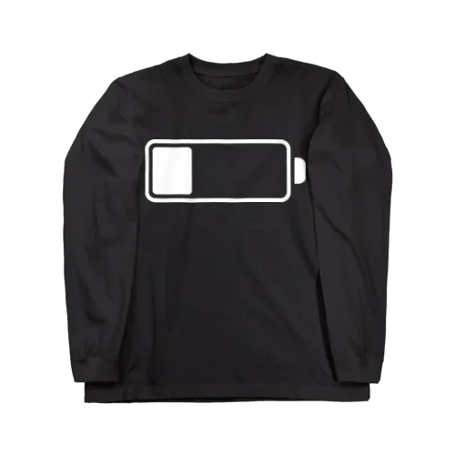 残量30％【Tシャツ】【前面いっぱい】【デザイン色：白】 Long Sleeve T-Shirt