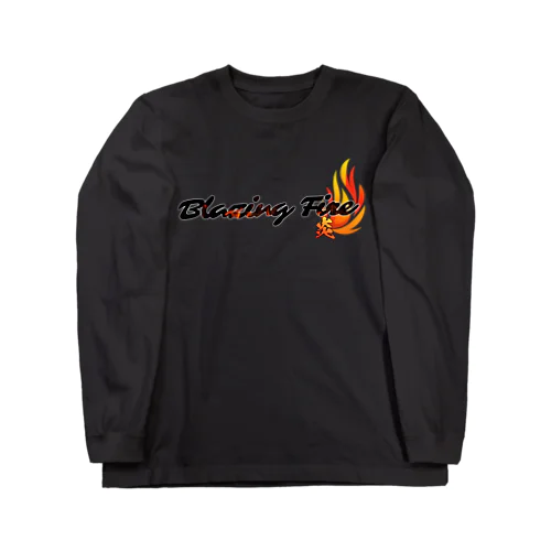 炎-Blazing Fire-【濃色系アパレル】 ロングスリーブTシャツ