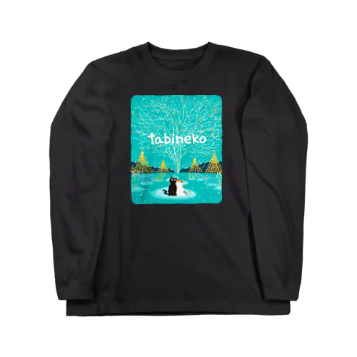 たびねこ：クリスマスイルミネーション Long Sleeve T-Shirt