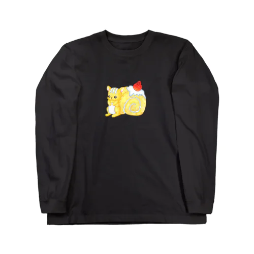 フードアニマル　ロールケーキリス ロングスリーブTシャツ