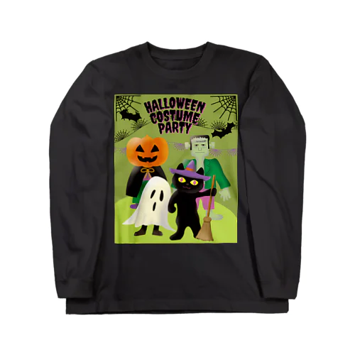 ハロウィンの仮装パーティー ロングスリーブTシャツ