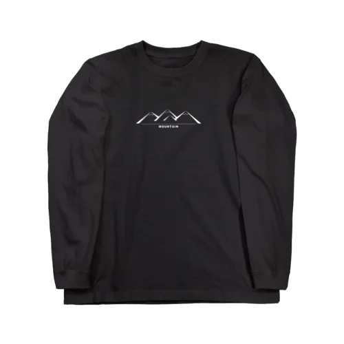 mountain 白文字バージョン ロングスリーブTシャツ