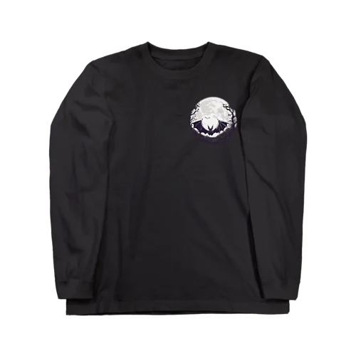 蝙蝠と月「bat and moon」 Long Sleeve T-Shirt