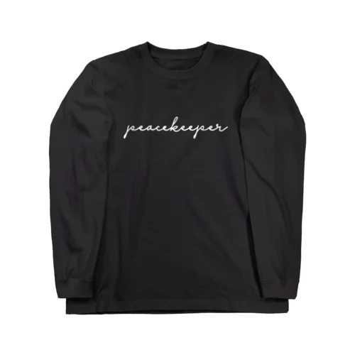 Peacekeeper White Logo Center Long Sleeve T-Shirt