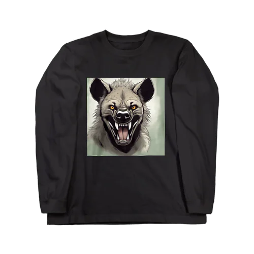 動物シリーズ24：ハイエナ Long Sleeve T-Shirt