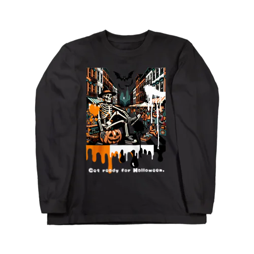 Get ready for Halloween（黒） ロングスリーブTシャツ