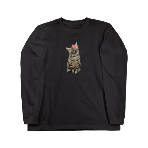 アメショのあかりちゃん赤リボンversion Long Sleeve T-Shirt