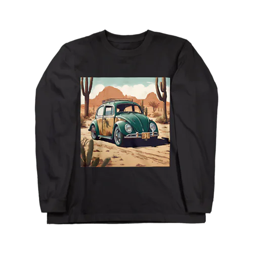 砂漠のペイントビートルカー ロングスリーブTシャツ