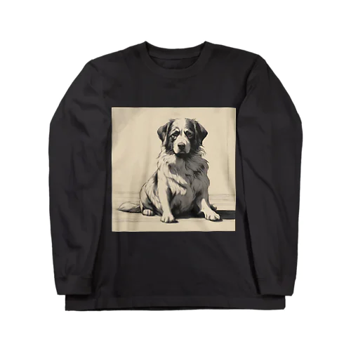 帰りを待つ愛犬 ロングスリーブTシャツ