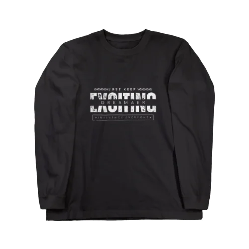 アツい英語に魅せられる！ブラックなスタイルが格好良さを引き立てる　1 Long Sleeve T-Shirt