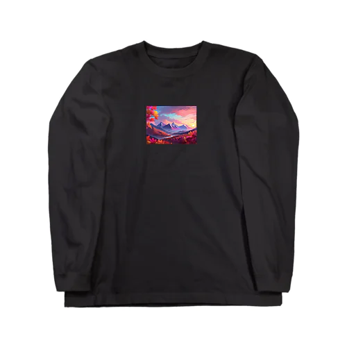 紅葉の山々 Long Sleeve T-Shirt