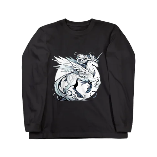 伝承のささやき: 神秘的なユニコーン Long Sleeve T-Shirt