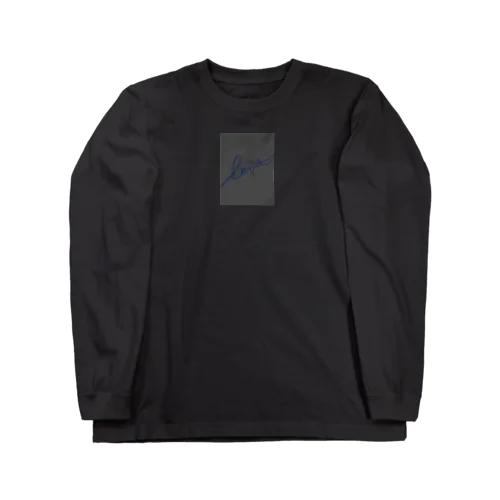 Charcoalgray ✖️ Blue Logoart Long Sleeve T-Shirt