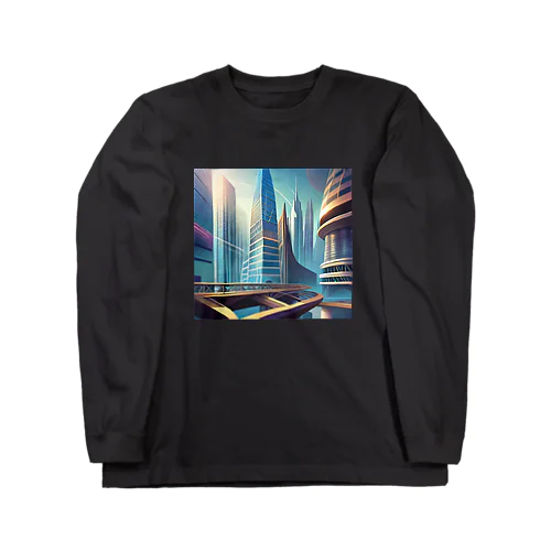 ジオメトリック都市 Long Sleeve T-Shirt