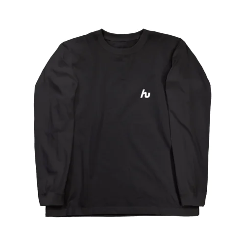 んぱんぱ　「ん」ロングスリーブTシャツ　(ロゴ白) Long Sleeve T-Shirt